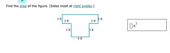 Find the area of the figure. (Sides meet at right angles.) pls help i suck at math-example-1