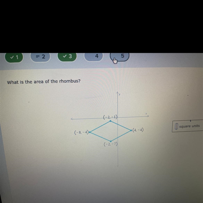 What is the area of the rhombus?-example-1