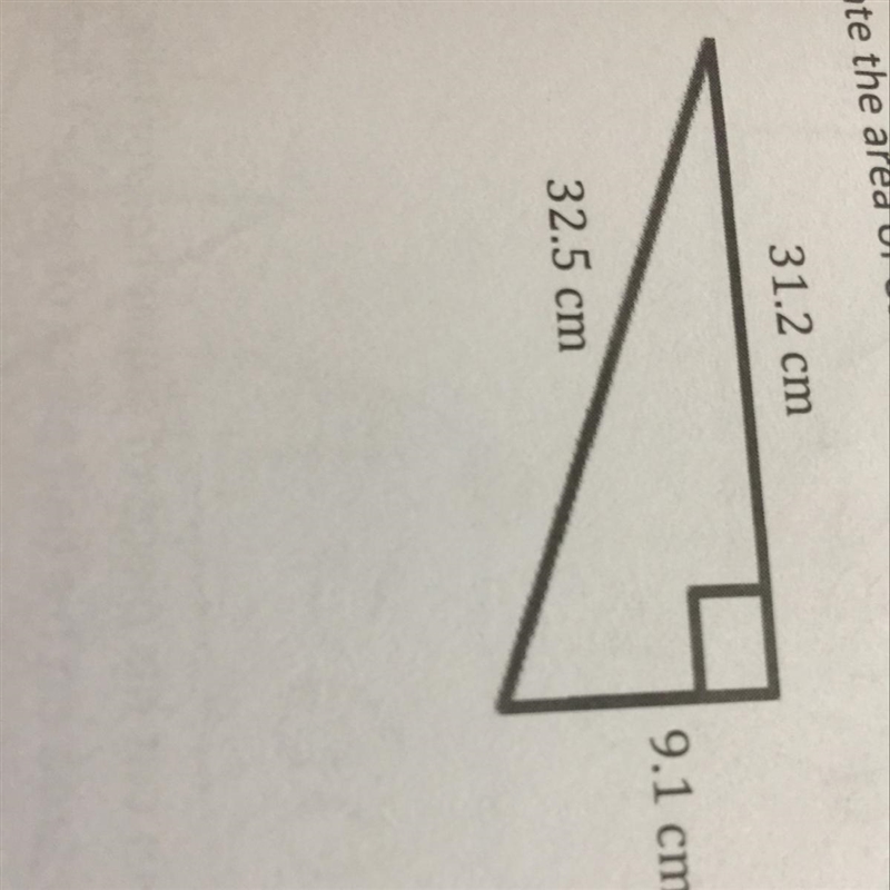 What is the Area of the right angle-example-1