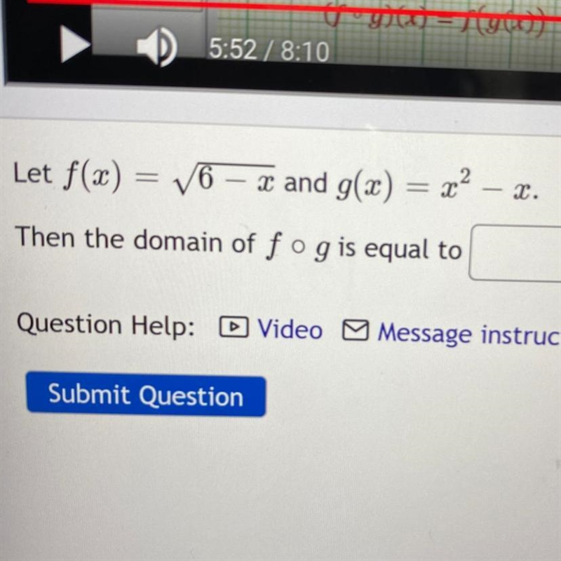 Fog= f(g(x)) Domain has to be (-oo,x)U(x,oo)-example-1