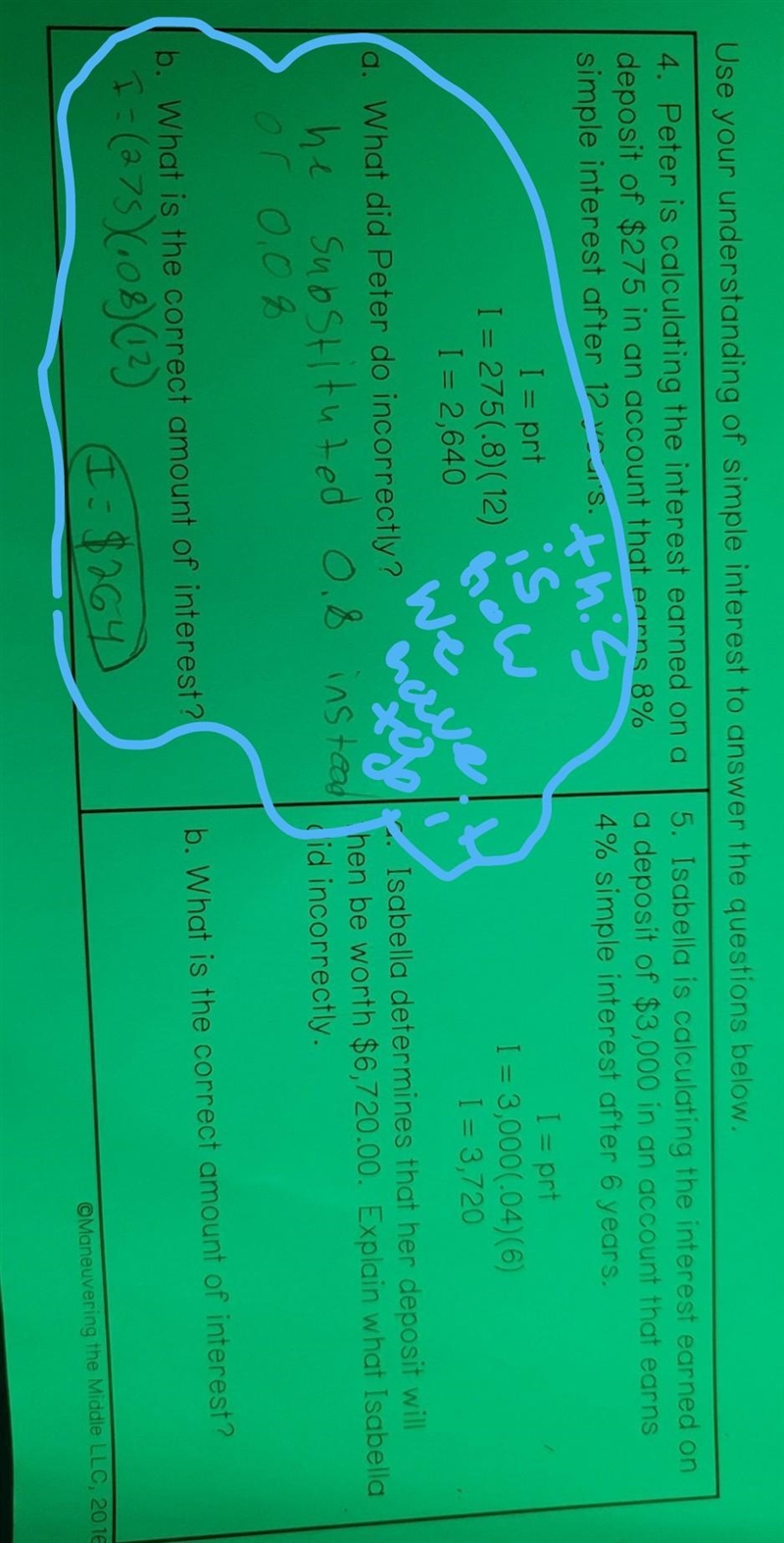 5. Isabella is calculating the interest earned on a deposit of $3,000 in an account-example-1