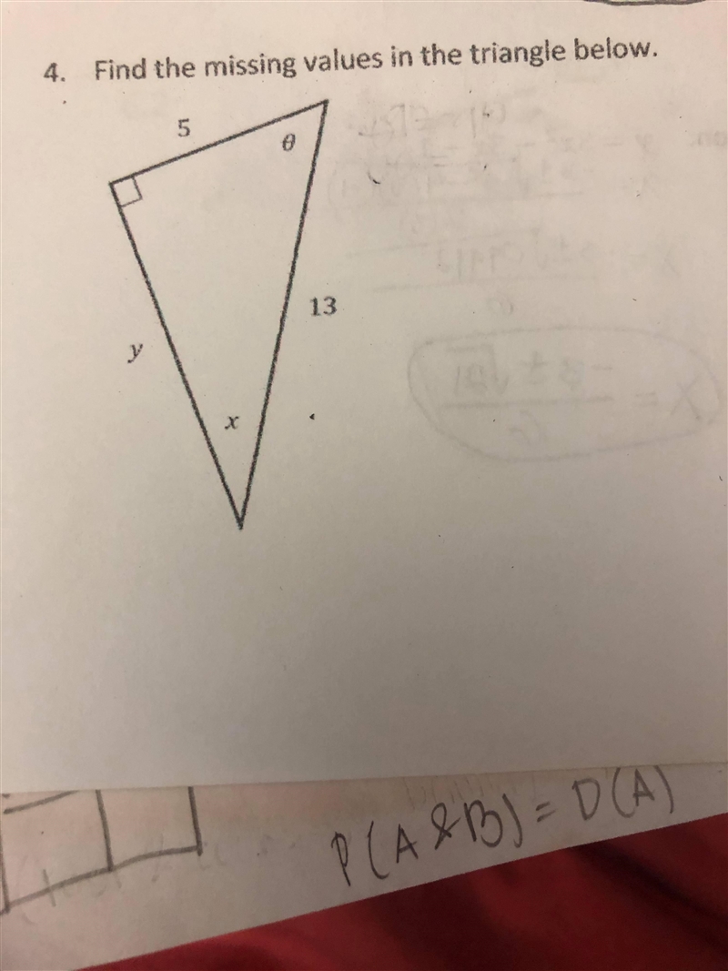 Find the missing values in the triangle below-example-1