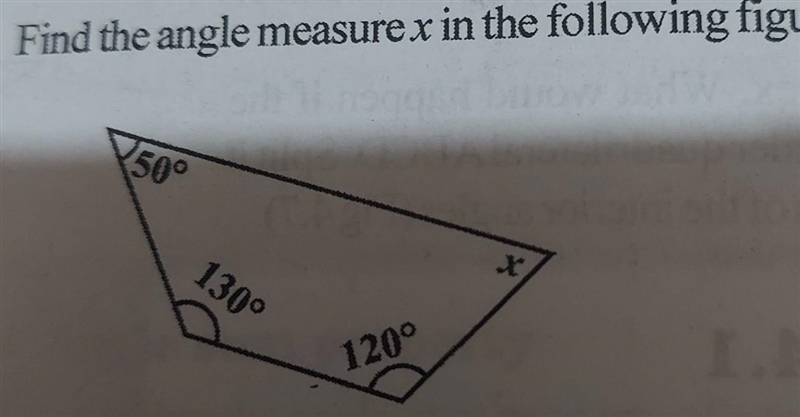 Find the angle measure x in the following figures ​-example-1