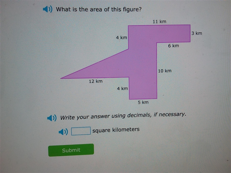 PLEASE ANSWER ITS DUE IN 5 MINUTES!! What is the are of the figure?-example-1