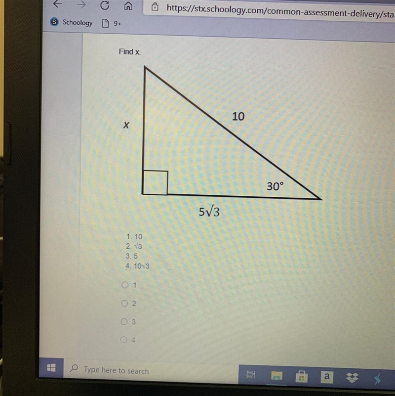 Find x for the side given-example-1