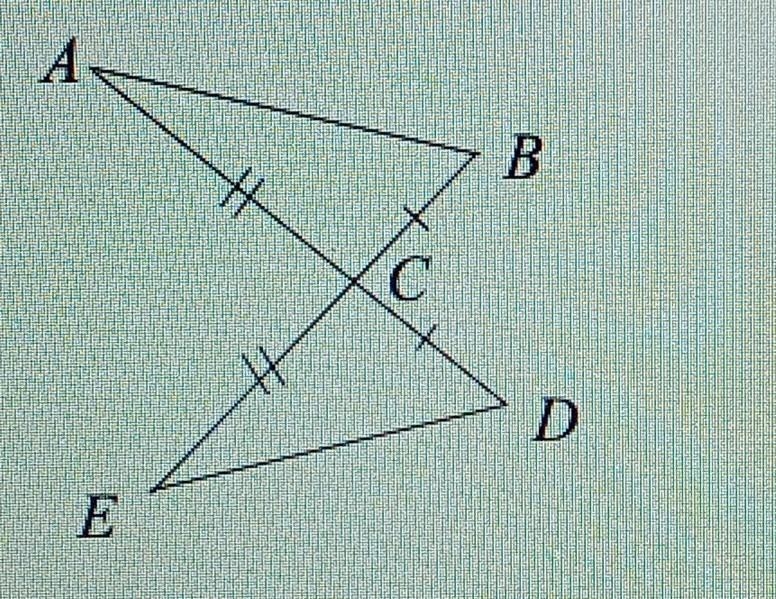 State whether the triangles can be proven congruent, if possible, by SSS or SAS​-example-1