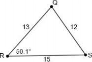 Determine the measure of ∠Q, rounded to the nearest tenth of a degree. Question 19 options-example-1