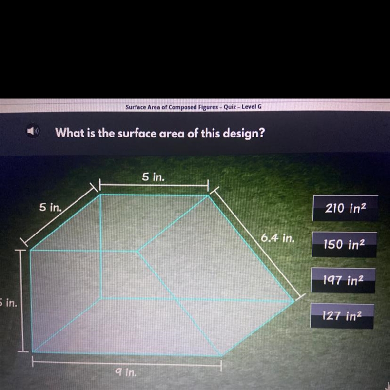 What is the surface area of this design?-example-1