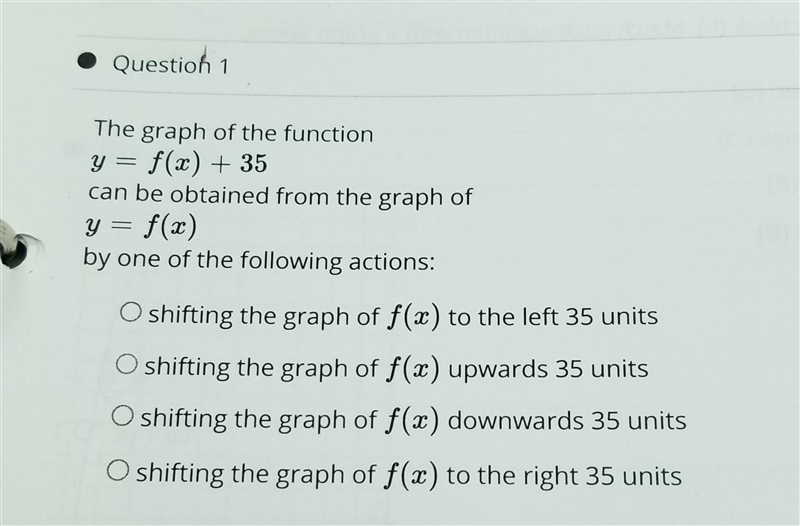 The graph of the function y=f(x)+35 can be obtained from the graph of y=f(x) by one-example-1