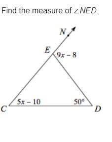 Find the measure of ∠NED, not ∠CED.-example-1