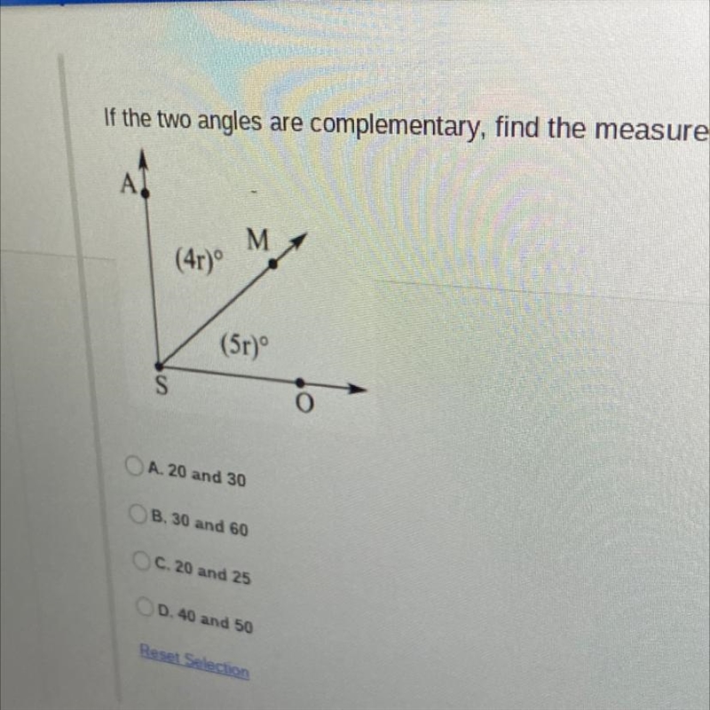 If the two angles are complementary, find the measure of each of angle.-example-1