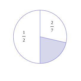 How much of the circle is shaded? Write your answer as a fraction in simplest form-example-1