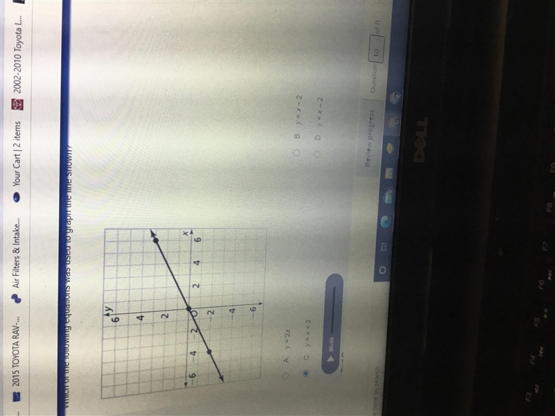 Which of the following equations was used to graph the line shown pls help-example-1