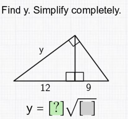 Find y and simplify completely.-example-1