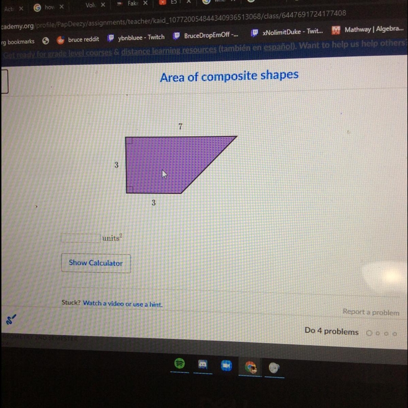 Area of composite shapes!!-example-1