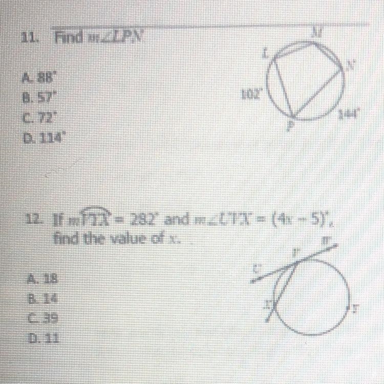 #11 and #12 11- A is wrong 12- A is wrong-example-1