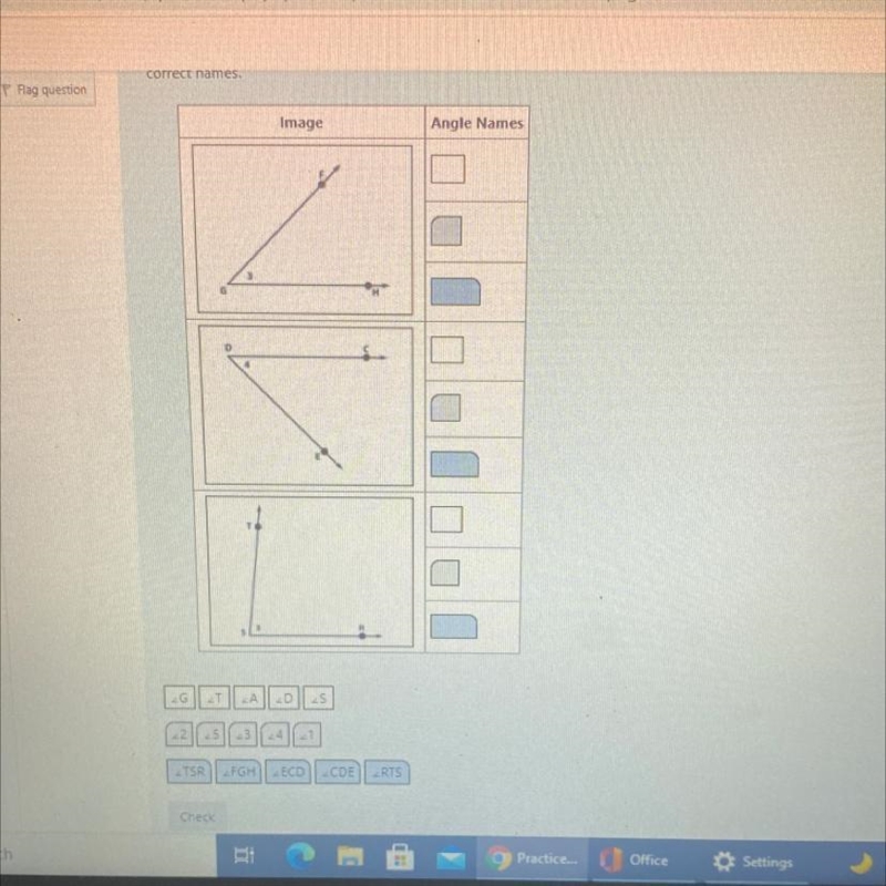 Instructions: Drag and drop the correct name for each angle. Each angle has more than-example-1