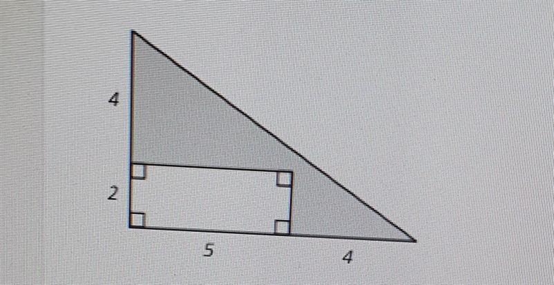 What is the area of the gray part of the triangle?​-example-1