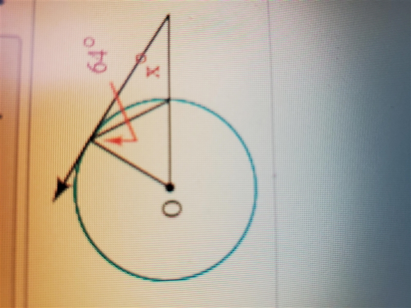 Lines that appear to be tangent are tangent. O is the center of the circle. What is-example-1