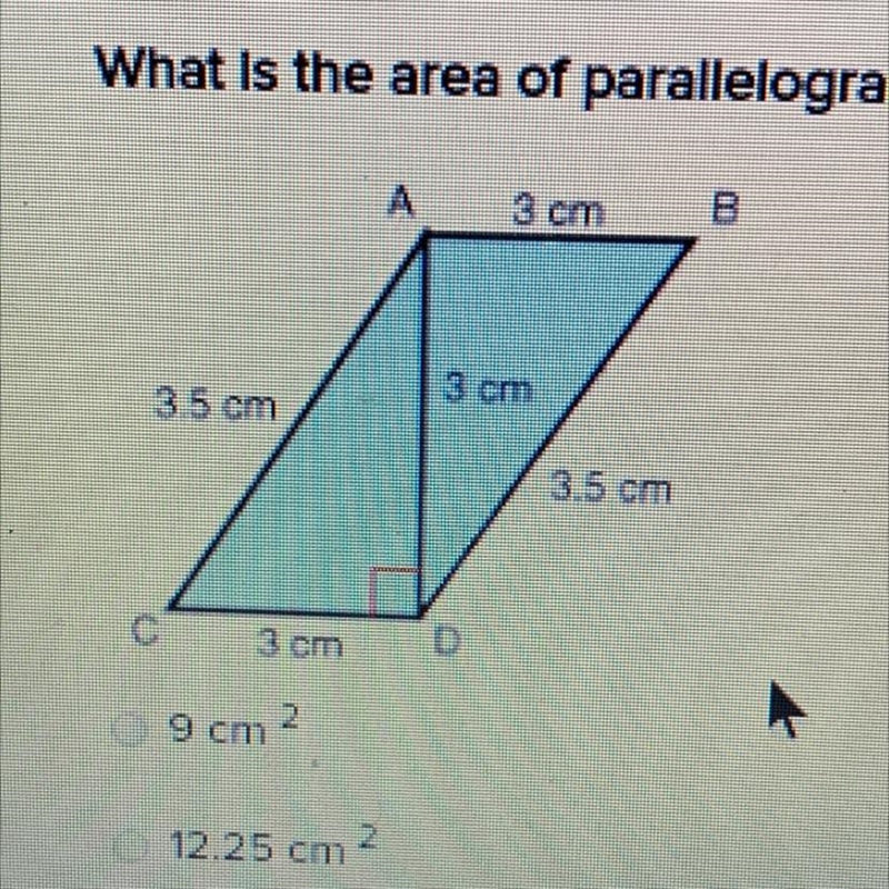 What is the area of parallelogram ABCD-example-1