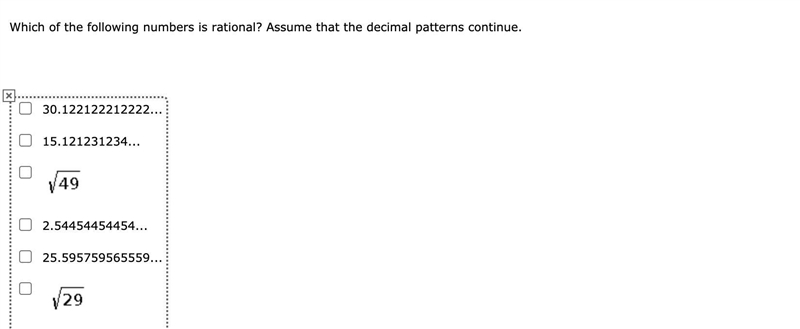 Which of the following numbers is rational? Assume that the decimal patterns continue-example-1