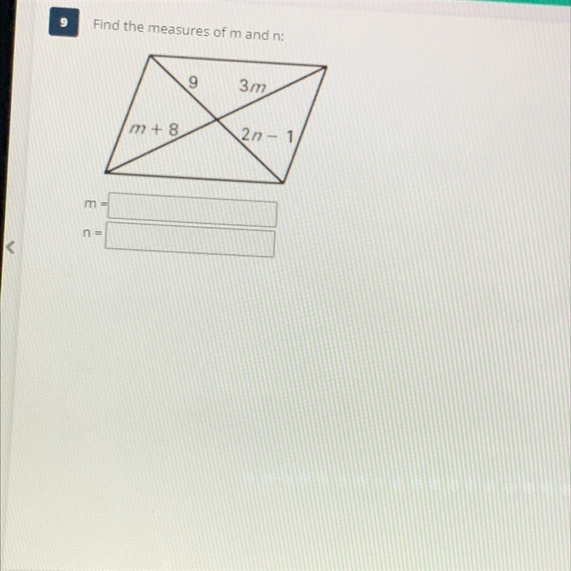 Find the measures of m and n.-example-1