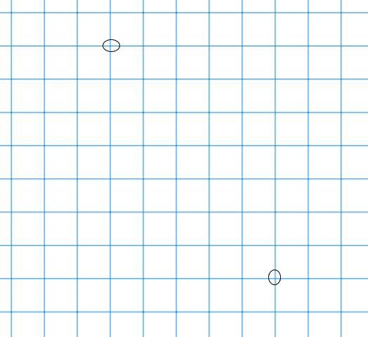 The straight-line distance between the points is ___ units, rounded to the nearest-example-1