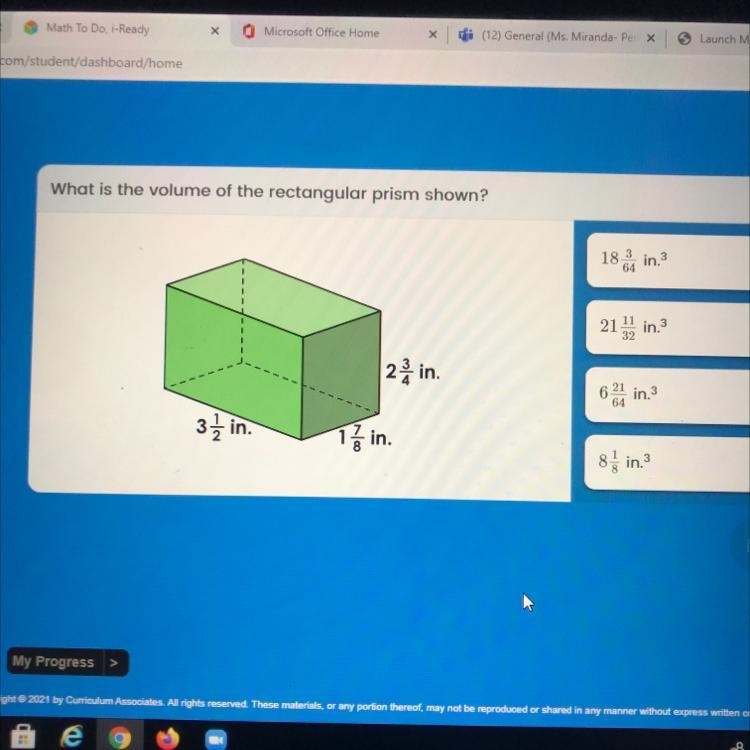 What is the volume of the rectangular prism shown?-example-1