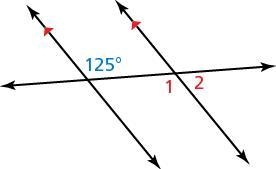 Find $m\angle1$ and $m\angle2$ .-example-1