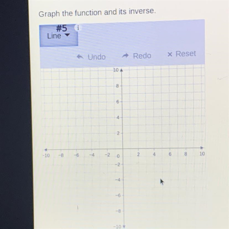 Find the inverse of f(x) = 6x. The inverse is g(x) = Graph the function and its inverse-example-1