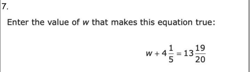 Enter the value of w that makes this equation true-example-1