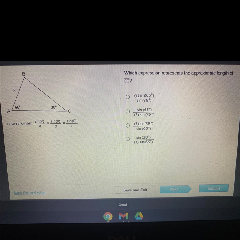 Which expression represents the approximate length of BC?-example-1