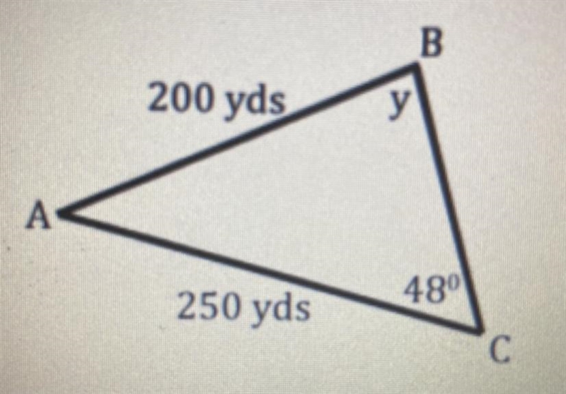 Solve for y. Round to the nearest whole degree.-example-1