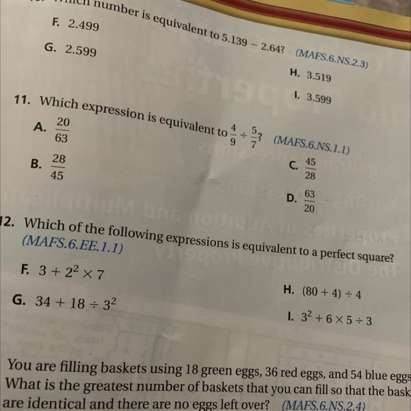 Which of the following expressions is equivalent to a perfect square?-example-1