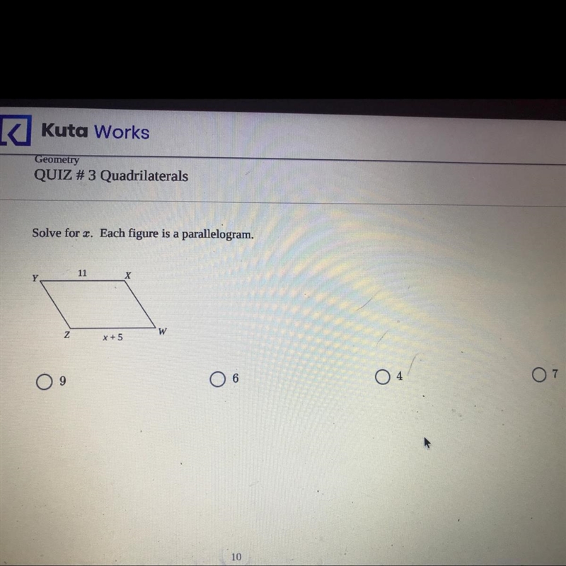 Solve for x. Each figure is a parallelogram-example-1