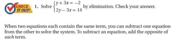 50 Points Each I know the answer: Solve by ELIMINATION-example-1