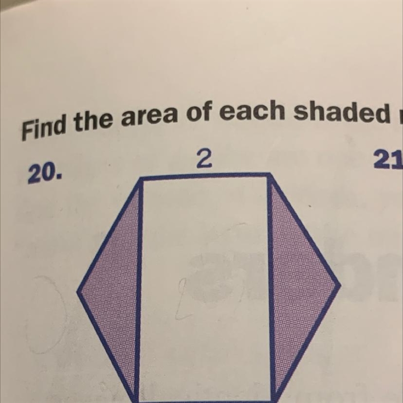 Find the area of each shaded region each outer polygon is regular See the picture-example-1