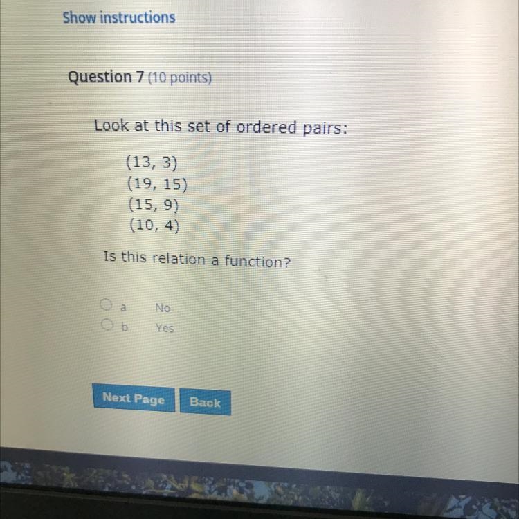 Is it a function yes or no-example-1