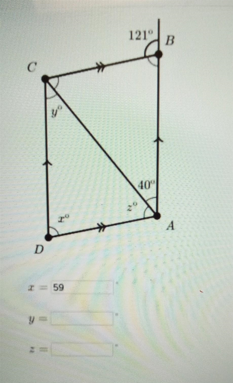 Side and angle properties of a parallelogram (level 2). NO LINKS!!! Find the value-example-1