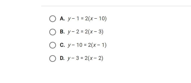 Which equation best describes this line?-example-2