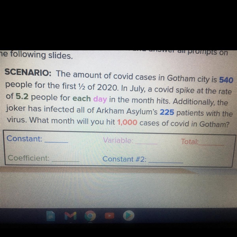 Write an equation to solve for the number of days it would take to reach 1,000 cases-example-1