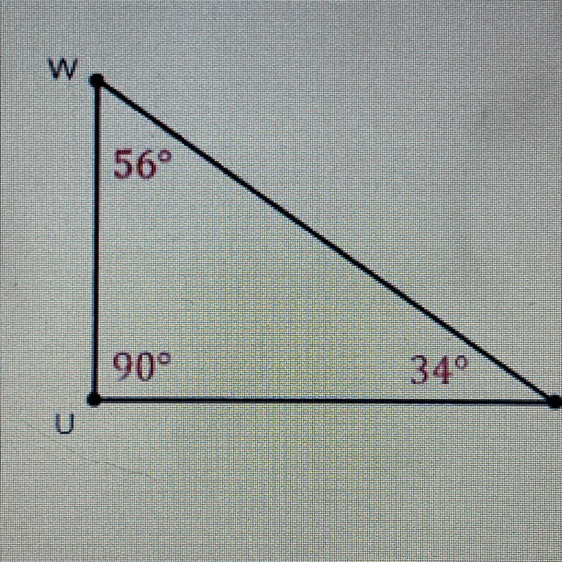 How are the acute angles of the right triangle below related? Please don’t answer-example-1