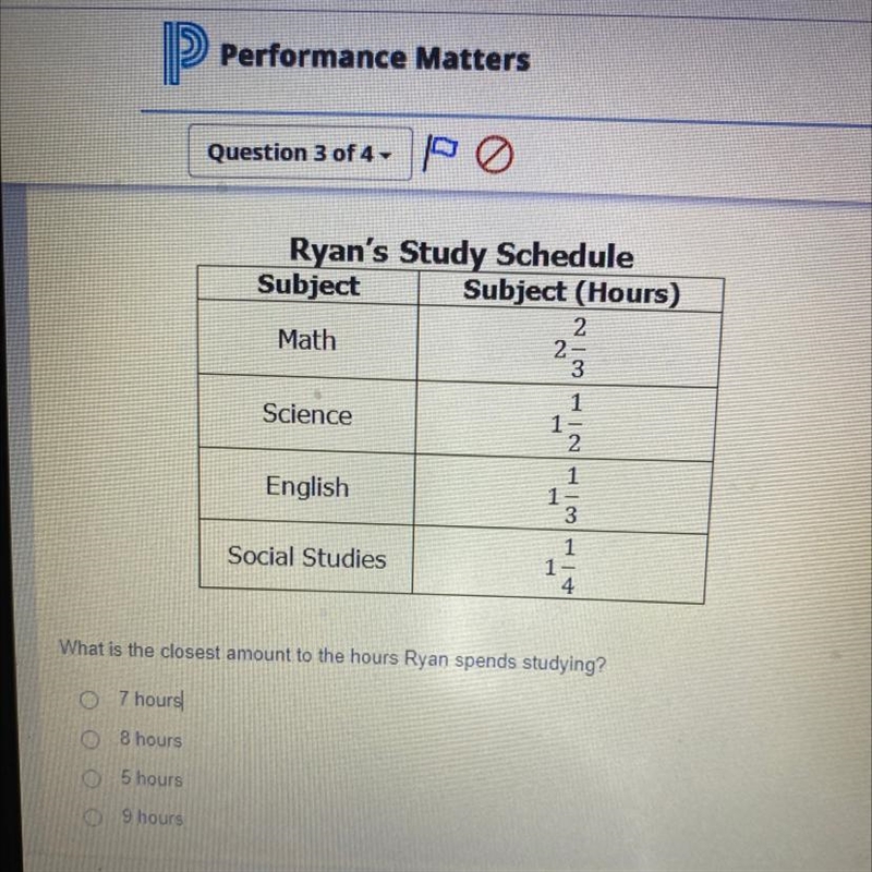 Ryan's Study Schedule Subject Subject (Hours) 2 Math 2 3 1 Science 1- 2 1 English-example-1