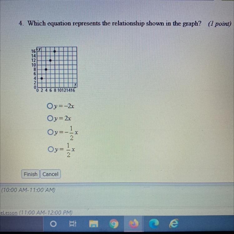 QUICK!! Which equation represents the relationship shown in the graph??-example-1