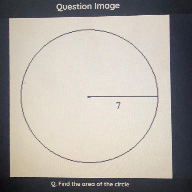 Find the area of the circle Pls help quick-example-1