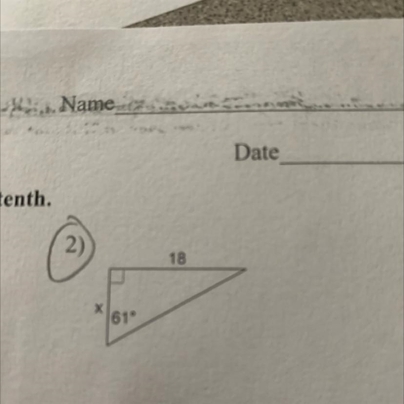 18 61° Find missing side round to nearest tenth-example-1
