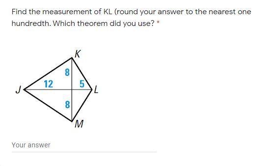 Find the measurement of KL (round your answer to the nearest one hundredth. Which-example-1