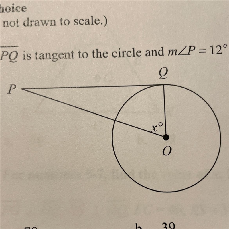 PQ is tangent to the circle and m-example-1