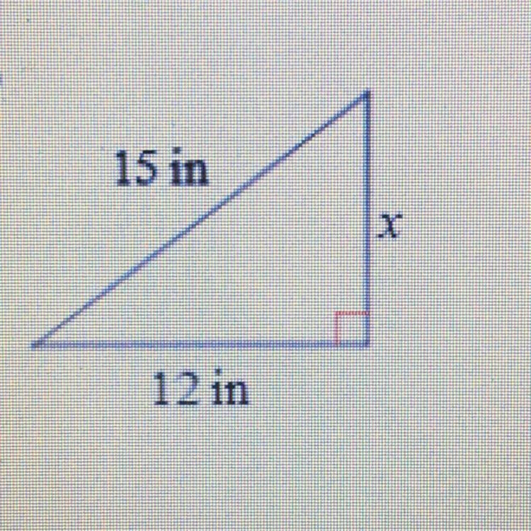 Find the missing side of each triangle-example-1