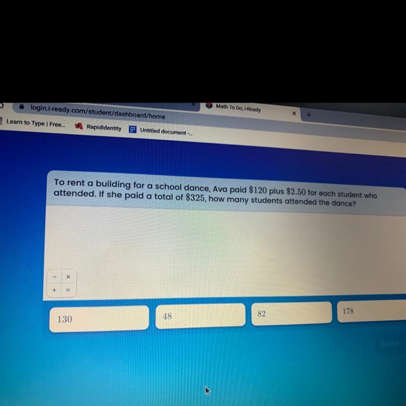 To rent a building for a school dance Eva paid $120 +2.53 students who attend it if-example-1